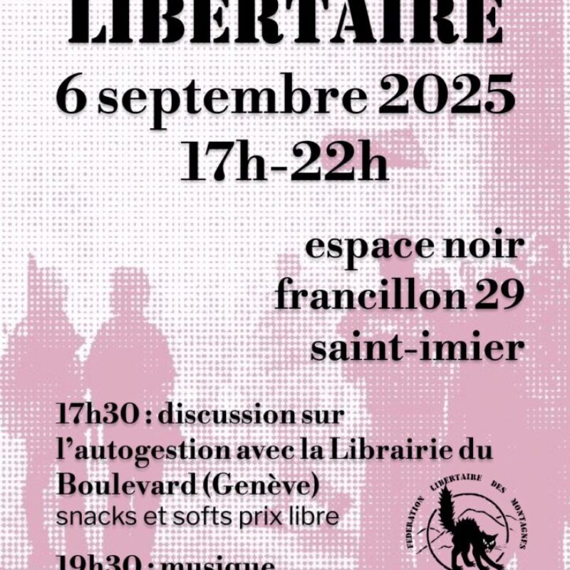 Apéro libertaire à St Imier
