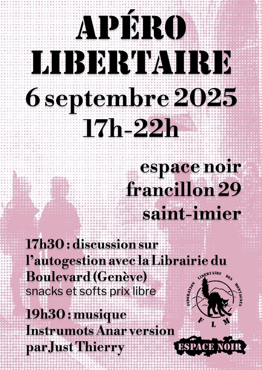 Apéro libertaire à St Imier