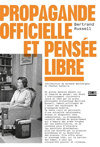 Propagande officielle et pensée libre Bertrand Russell baillargeon boulevard librairie geneve
