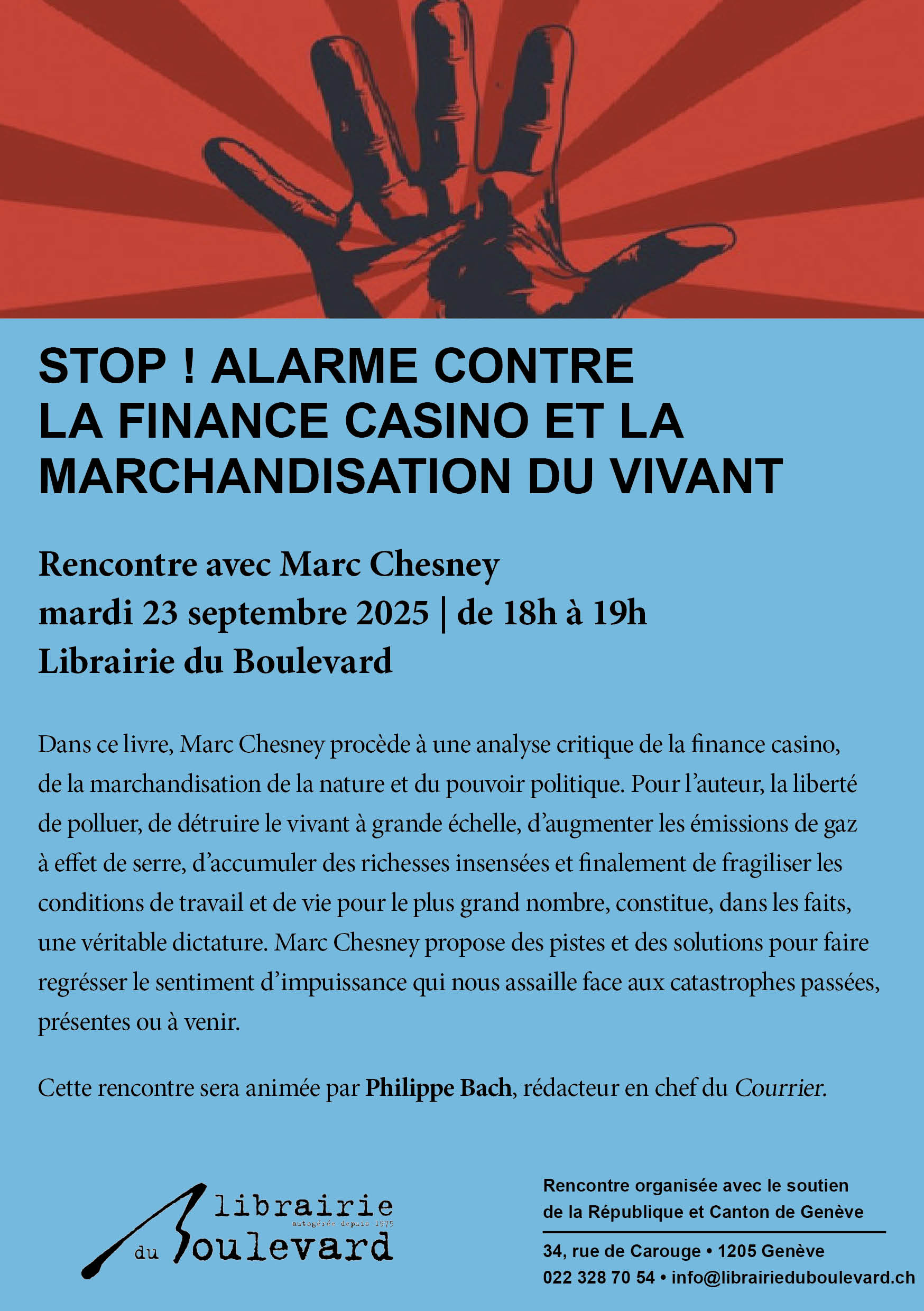 STOP ! Alarme contre la finance casino et la marchandisation du vivant