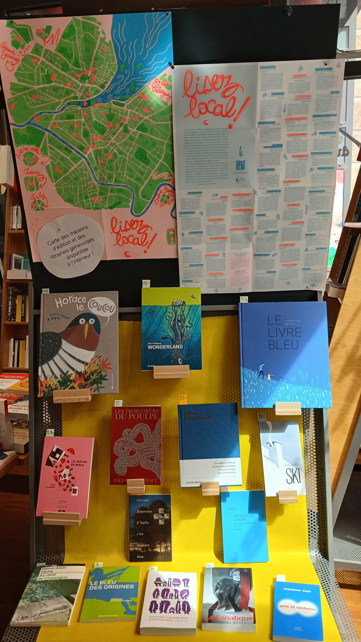Lisez local – les maisons d&rsquo;édition genevoises dans les librairies genevoises