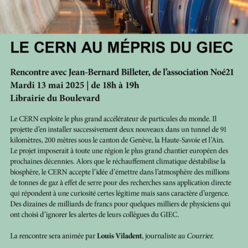 Le CERN au mépris du GIEC