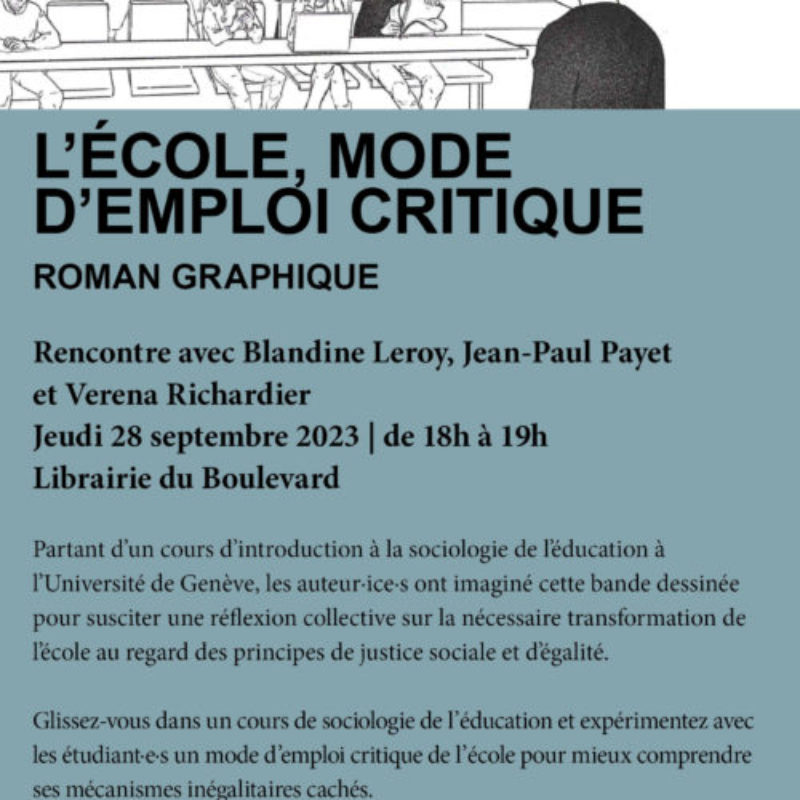 L’école, mode d’emploi critique – roman graphique