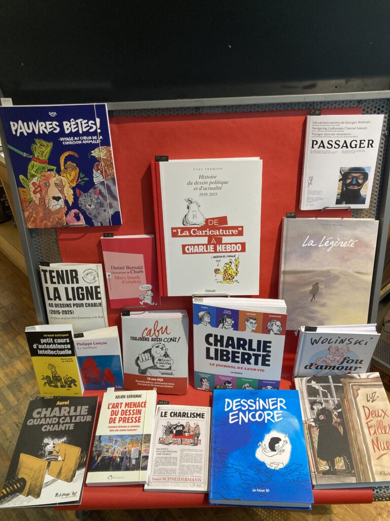 Hommage à Charlie Hebdo Librairie du Boulevard Genève